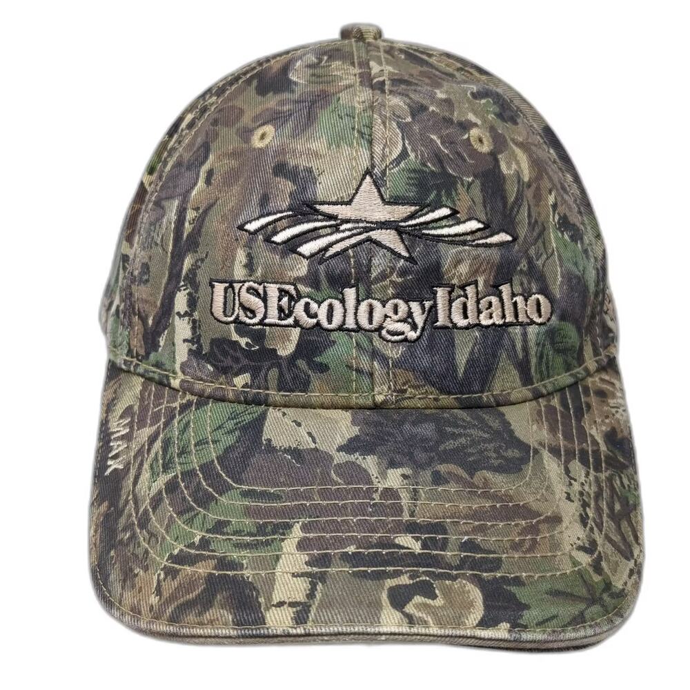 The MAX Hat USEcology Idaho Camo Strapback OSFA Cap Green Brown VPP Mayfield